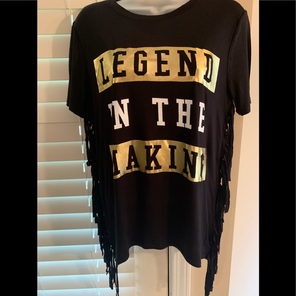 Obsessive Love Tops - Black and Gold top (ladies)